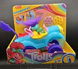 DreamWorks Trolls Imaginext Branchs Buggy Playset con figure e accessori 3-8 - Foto 1 di 3