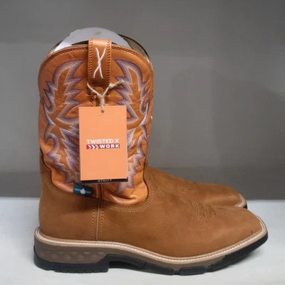Twisted X 11" Soft Toe Boot Tan/Orange Mens Size 10EE - Image 1 of 4