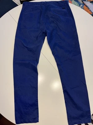 Armani Exchange Mens 32 x 30 Navy Skinny Fit Tapered Flex Casual Chino Pants 32S - Image 1 of 4