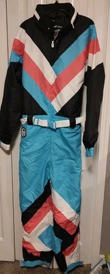 Tipsy Elves Ski Suit Snowsuit One Piece Snow Bib Pastel Pro NWT New Mens Large - Image 1 of 4