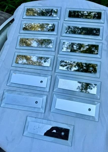 Vtg Mirrored Beveled Baguette Crystals Chandelier Sconce Replacement Refract 5" - Bild 1 von 5