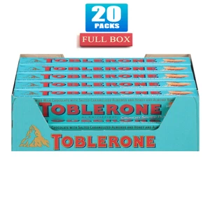 20x Packs Toblerone Crunchy Almond with Sea Salt Milk Chocolate Bar - 3.52oz - Picture 1 of 2
