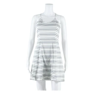 BANANA REPUBLIC Womens Mini Dress White Striped Sleeveless Short XS - Picture 1 of 7