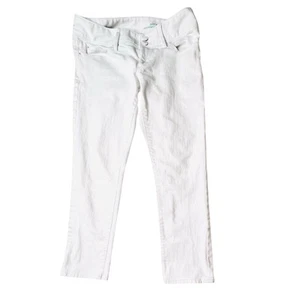 Pantalones de mezclilla capri recortados de pierna recta Lilly Pulitzer Worth 6 blancos cabaña - Imagen 1 de 12