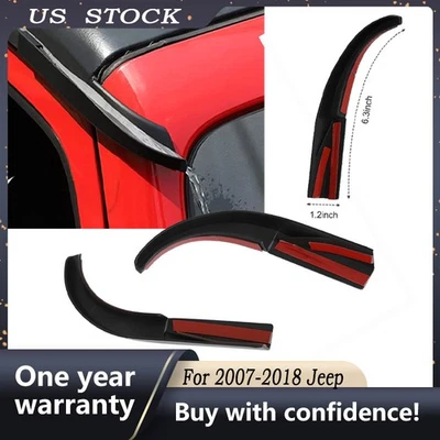 Accesorios de extensión de canalón desviadores de lluvia de agua para Jeep Wrangler JK 2007-2018 Foto 1 de 4