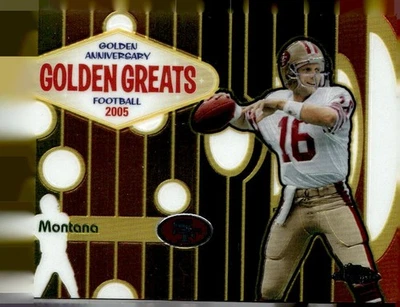 2005 Topps Chrome Football Joe Montana Golden Greats Card #GA-1 - Image 1 of 2