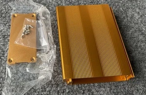 Scatola Progetto Alluminio Custodia NUOVA Elettronica Fai da Te 100x76x35mm Oro - Foto 1 di 4