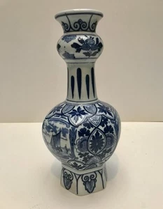 French blue and white Delft vase circa 1900 - Picture 1 of 4