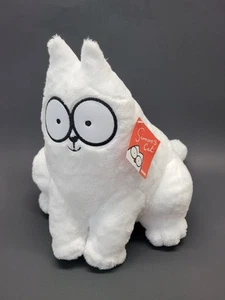 Rare Simon's Cat 10 inch White Plush 2009 Gund Stuffed Animal w/ zipper Pouch - Imagen 1 de 14