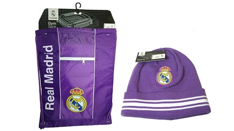 Real Madrid C.F. Official Licensed Soccer Cinch Bag & Beanie Combo 07-5 Cover
