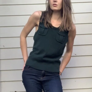 Diane von Fürstenberg grüner mittlerer Pullover Weste DVF - Bild 1 von 5
