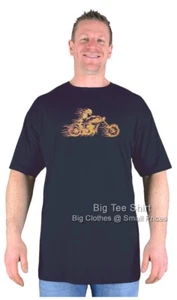 Camiseta grande para hombre BTS Fire Biker de gran tamaño M L XL 2XL 3XL 4XL 5XL 6XL 7XL 8XL - Imagen 1 de 5
