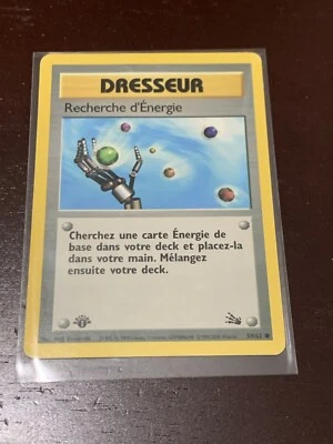 Pokemon TCG Recherche d'Energie 59/62 FRENCH 1st Edition Dresseur CCG Trainer MP - Image 1 of 4