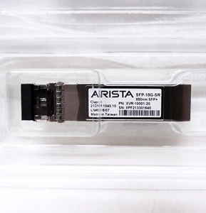 NUEVO ARISTA SFP-10G-SR Transceptor de Fibra Óptica Garantizado Genuino XVR-10001-20 - Imagen 1 de 6