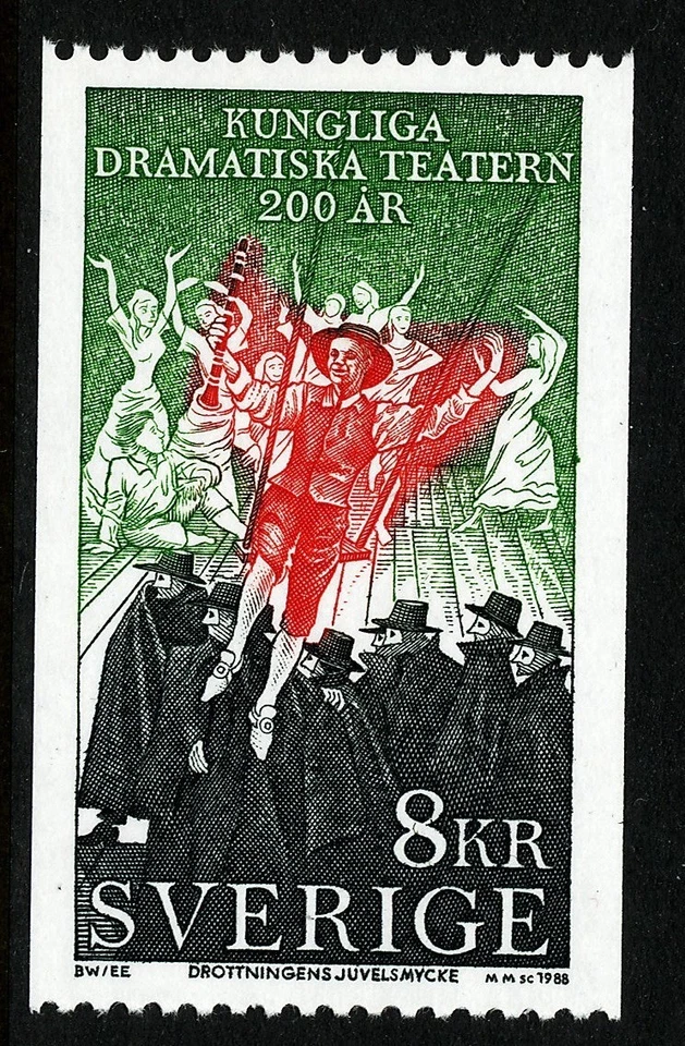 Sweden 1988 The Dramatic Theatre of Stockholm. Engraver M Mörck. MNH - Image 1 of 1