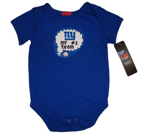 New York Giants NFL My #1 Team Short Sleeve Bodysuit Infant Sizes - Blue Cover