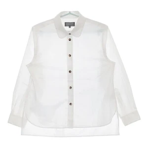 MARGARET HOWELL 578-4253100 Size 1 Cotton Round collar L/S shirt white 5-022... - Picture 1 of 7