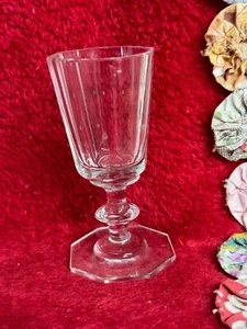 Cordial Glass with 8 Sides on Body and on Base - Picture 1 of 4