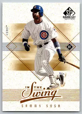 2001 SP Game Bat Edition In the Swing #IS13 Sammy Sosa (ref 168699) - Image 1 of 2