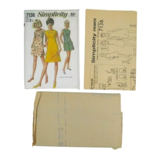 Simplicity 7136 Misses Dress Shorts Sewing Pattern Size 11 Uncut Key Hole Slit - Picture 1 of 8