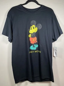 Neff x Disney Mickey Mouse Retro Short Sleeve T Shirt 100% Cotton Black Size L - Picture 1 of 5