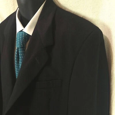 H Freeman & Son Black Camel Hair 2 Button Sport Coat Size 44L? Made in USA - Image 1 of 4