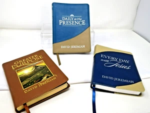 David Jeremiah 3er Set Andachtsbücher Zweck, Alltag, Präsenz Leder EUC - Bild 1 von 9