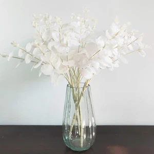 19" Faux Flowers Artificial Silk Silver Dollar Eucalyptus Stems Fake Plant for V - Picture 1 of 7