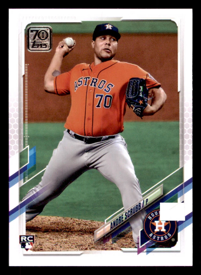 2021 Topps #384 Andre Scrubb RC - Image 1 of 2
