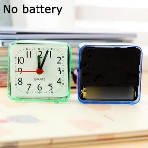 1Pc Modern Mini Quartz Clock Travel Alarm Clocks Bedroom Table Clock USD O9H7 - Picture 1 of 14