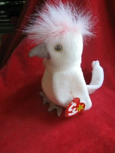 KuKu Ty's Cockatoo Beanie Baby with Tag's RETIRED Bird with ERRORS - Picture 1 of 11