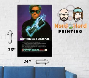 Power Glove Poster Repro Nintendo NES Multiple Sizes and Paper 11x17-24x36 - Picture 1 of 2