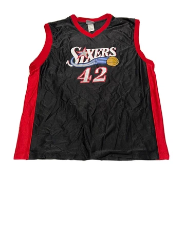 NBA Men’s Sixers Black 2XL Brand 42 Sleeveless Jersey Cover