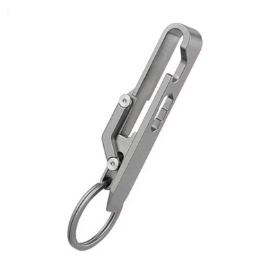 EDCGEAR EDC Titanium Alloy Keychain Belt Waist Hanging Buckle Pry Bar Opener Multi Tools