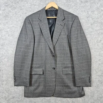 Blazer Lacrosse Para Hombre Gris Ventana Talla 42R 100% Lana de Cordero Tweed PINHOLES Foto 1 de 4