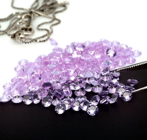 2-5mm Kunzite Nano Crystal heat resistant Artificial lab Kunzite synthetic gems - Picture 1 of 9