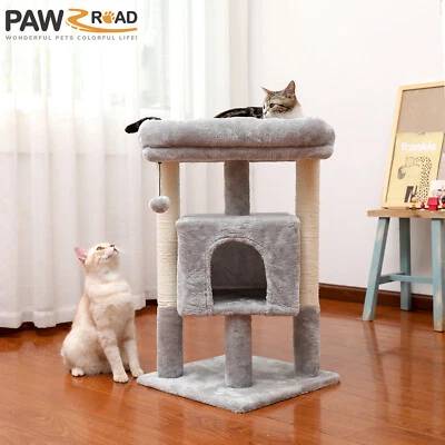 PAWZ Road Cat Tree Scratching Post Scratcher Kitten Play Tower Condo House 28" - Image 1 of 4