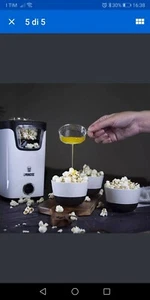 Princess Macchina Pop Corn Potenza 1100 Watt Nero e Bianco Popcorn Maker - Foto 1 di 5