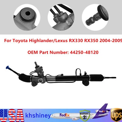 Power Steering Rack and Pinion For 2004-2009 Toyota Highlander/Lexus RX330 RX350 Foto 1 de 4