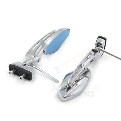 Espejos retrovisores base ajustable cromados para Suzuki GSX-R600 750 1000 GSX1300R Foto 1 de 4