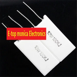 10pcs Brand New 5% 10w 100K ohm 100KJ Cement Resistor Flame Resistance - Picture 1 of 1