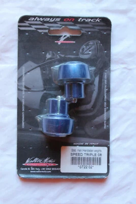 Terminali Contrappesi Manubrio Valtermoto Triumph Speed Triple 2008-2010 Blu - Immagine 1 di 4