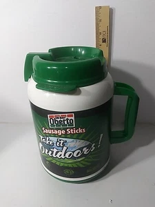 Oh Boy Oberto Sausage Sticks Take Outdoors 64oz Travel Mug Jug Whirley - Picture 1 of 5