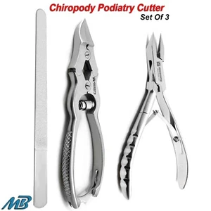 Fußpflegung strapazierfähige Zehennagelzange Clipper Nagelfeile Diamant Deb 3er Set CE - Bild 1 von 7