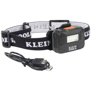 Klein Tools Rechargeable LED Headlamp Worklight Adjustable Strap Magnetic Mount