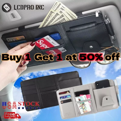 Car Sun Visor Pocket Organizer Personal Belonging Storage Pouch for Trucks Cars Foto 1 de 4