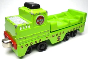 2003 THOMAS & FRIENDS SODOR TIMBER COMPANY 8374 GREEN 3 3/4" MAGNETIC TRAIN CAR - Picture 1 of 6