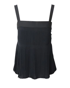 Theory Pleated Strap Top in Polyester - Picture 1 of 7