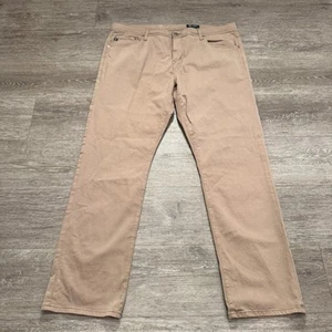 Adriano Goldschmied Pants Mens 40 Beige Everett Slim Straight Chino 40x32 Italy - Picture 1 of 12