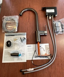 NUEVO Grifo de cocina abatible Moen 7565EWBLS Align Motionsense negro inoxidable B42 - Imagen 1 de 6